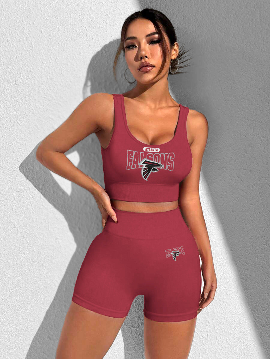 Atlanta Falcons Sports Bra & Shorts Gym Set