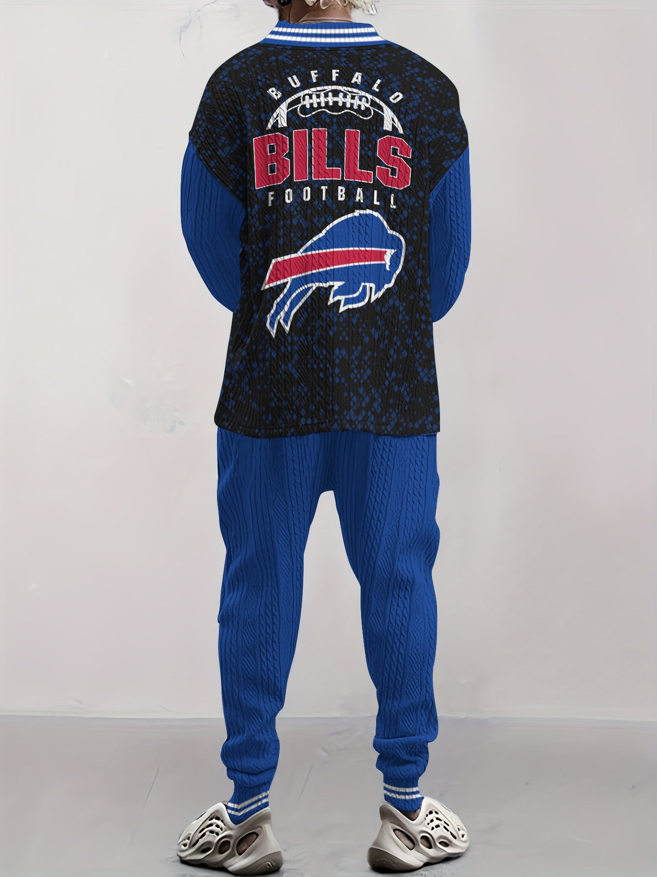Buffalo Bills  Classic All-Season Long Sleeve V-Neck Pullover Sweater
