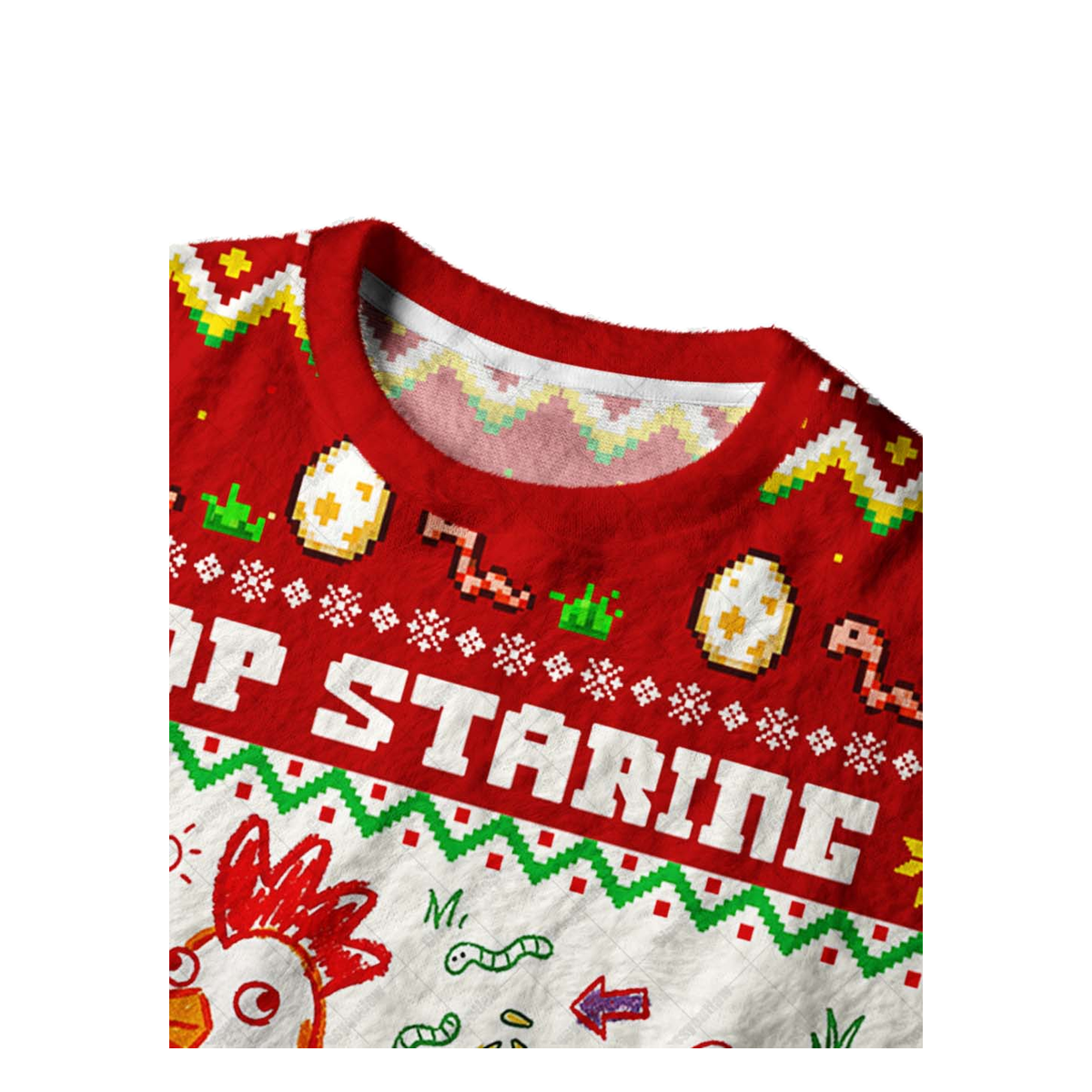 STOP STARING AT MY COCK UGLY CHRISTMAS SWEATSHIRT — image 3
