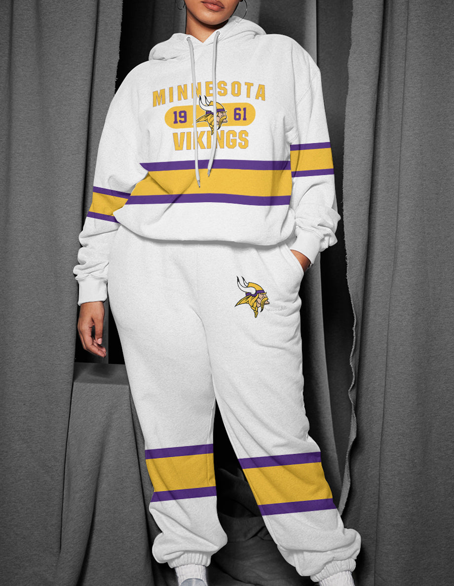 Minnesota Vikings 3D Printed Pullover Hoodie And Sweatpant 2pcs Tracksuits