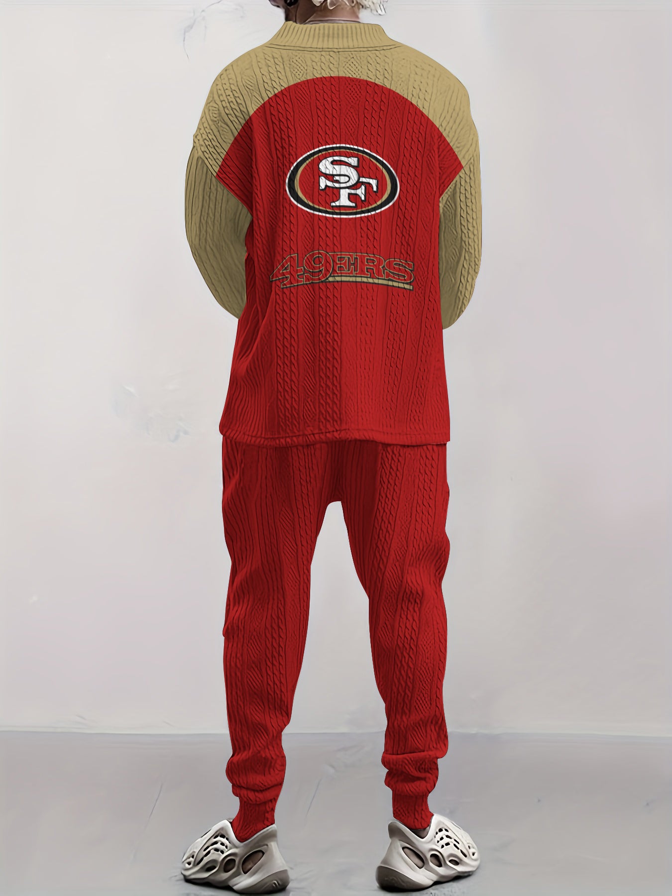 San Francisco 49ers  Classic  All-Season Long Sleeve V-Neck Pullover Sweater