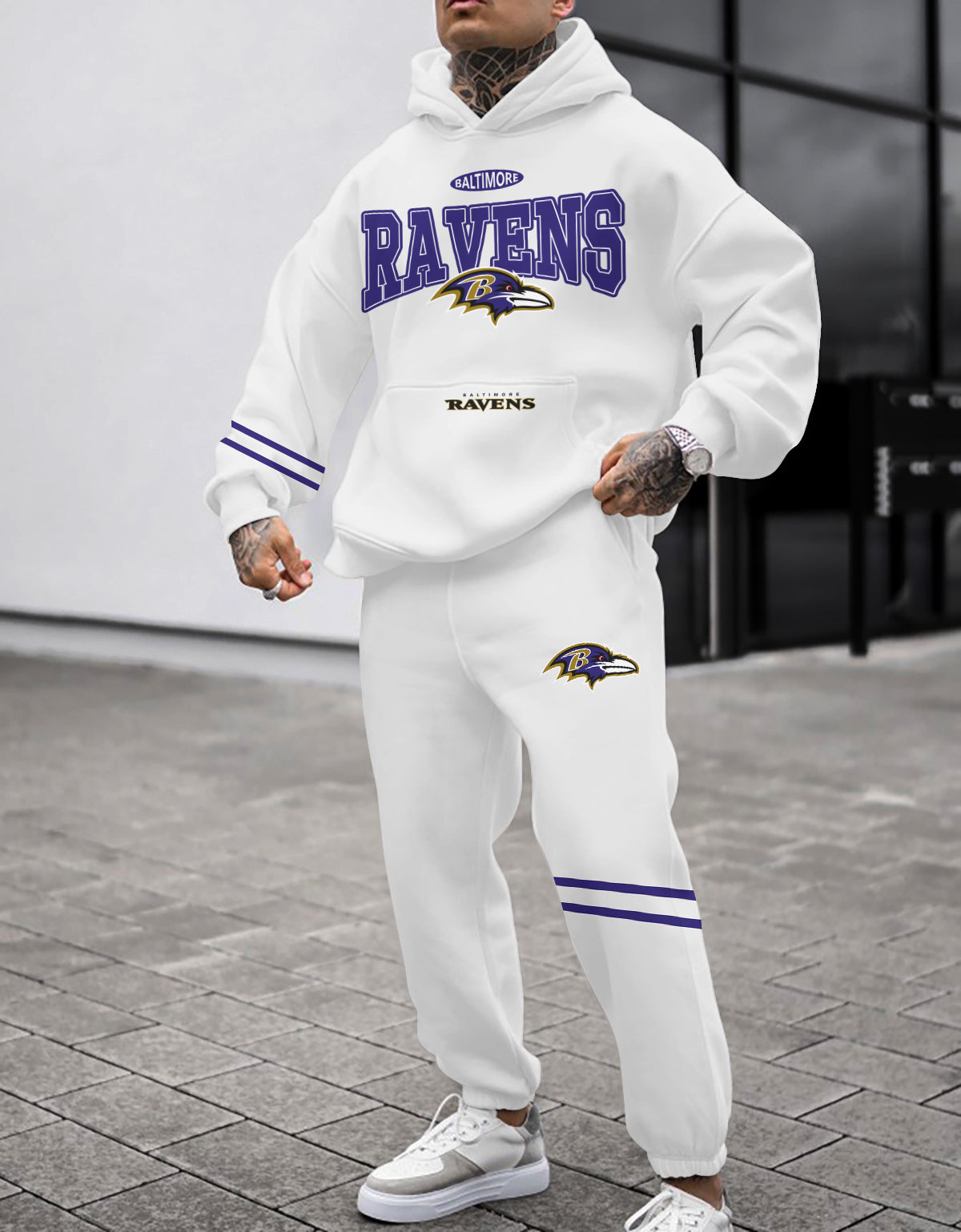 Baltimore Ravens 3D Printed Pullover Hoodie And Sweatpant 2pcs Tracksuits