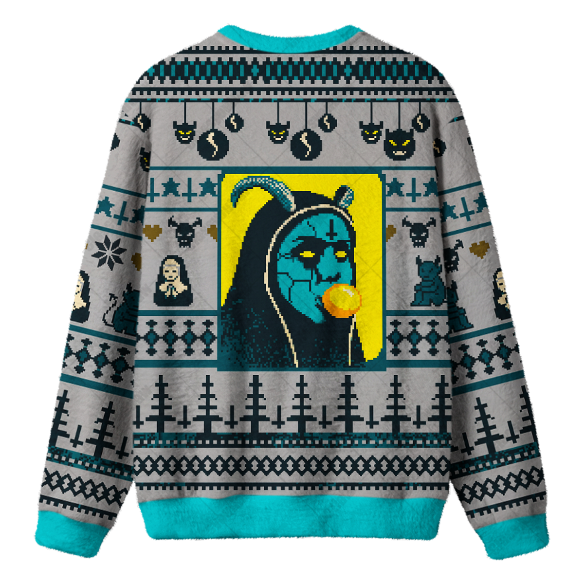 NUN DEVIL HORNS UGLY CHRISTMAS SWEATSHIRT — image 2