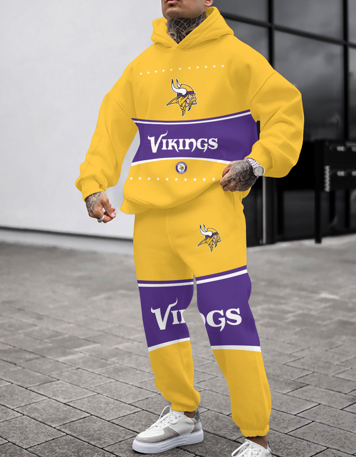Minnesota Vikings 3D Printed Pullover Hoodie And Sweatpant 2pcs Tracksuits