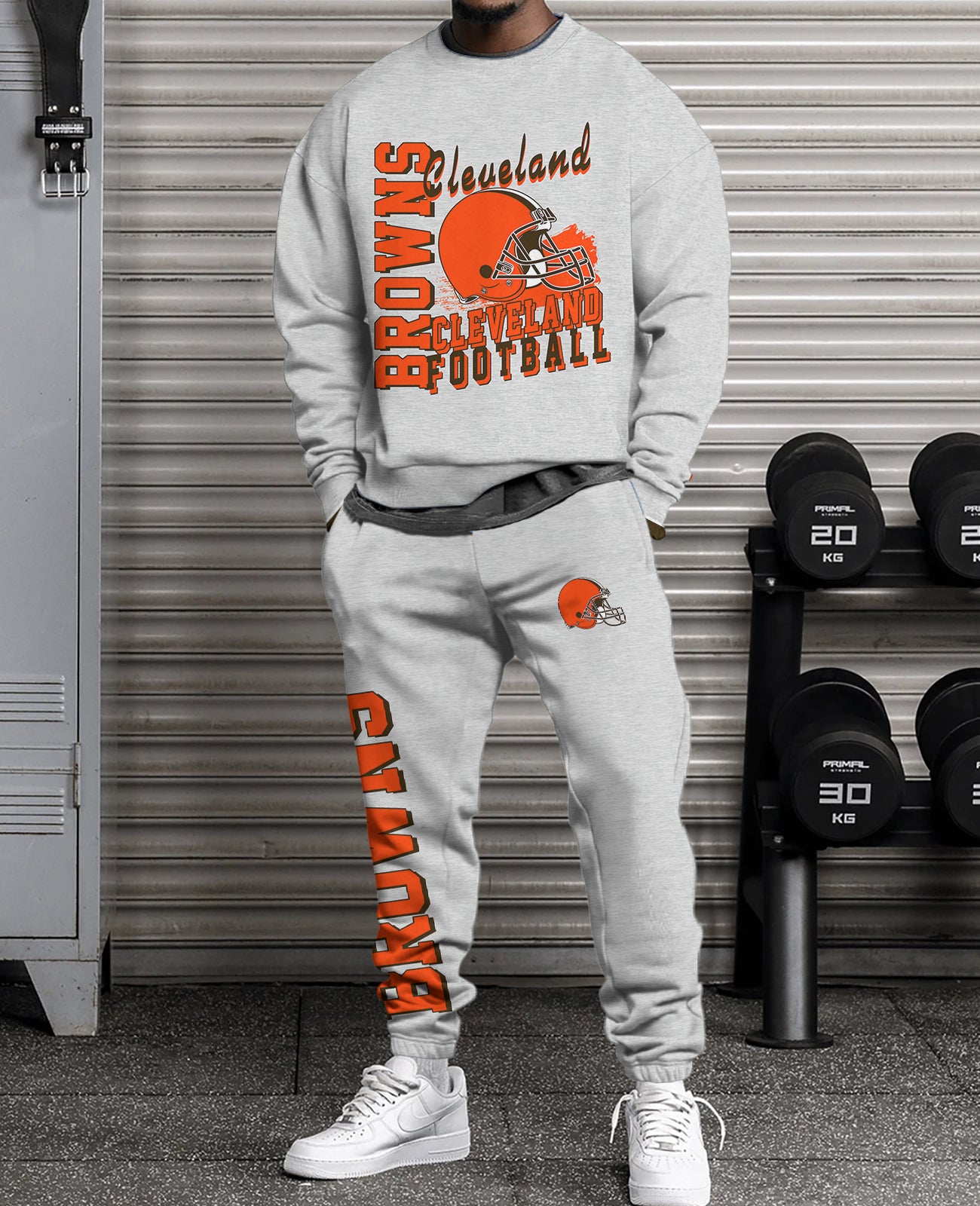 Cleveland Browns   3D sweatsuit and sweatpants 2 piece outfits