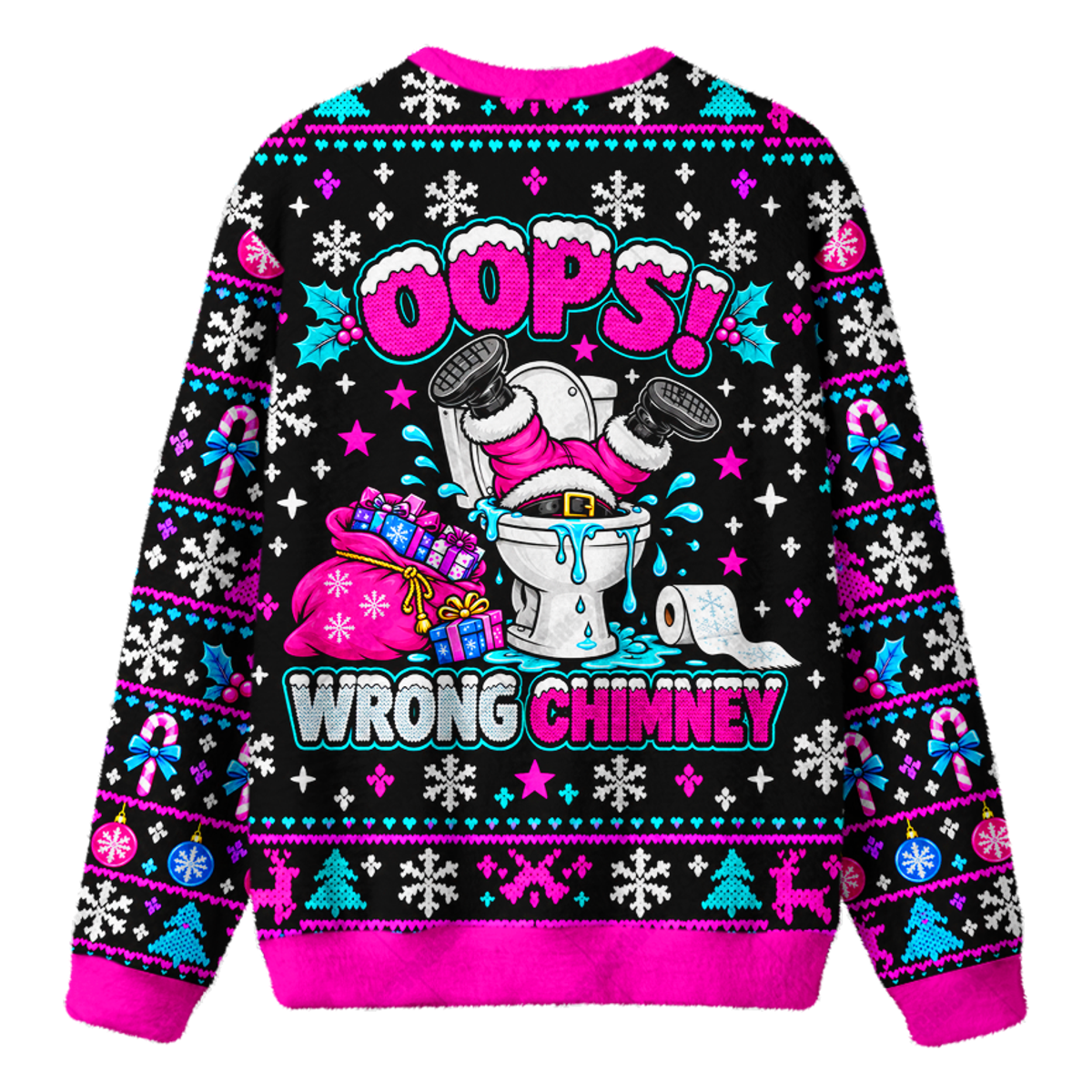 OOPS WRONG CHIMNEY UGLY CHRISTMAS SWEATSHIRT — image 2