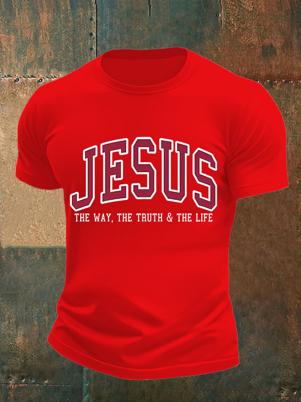 Men's JESUS THE WAY, THE TRUTH & THE LIFE printed T-shirt