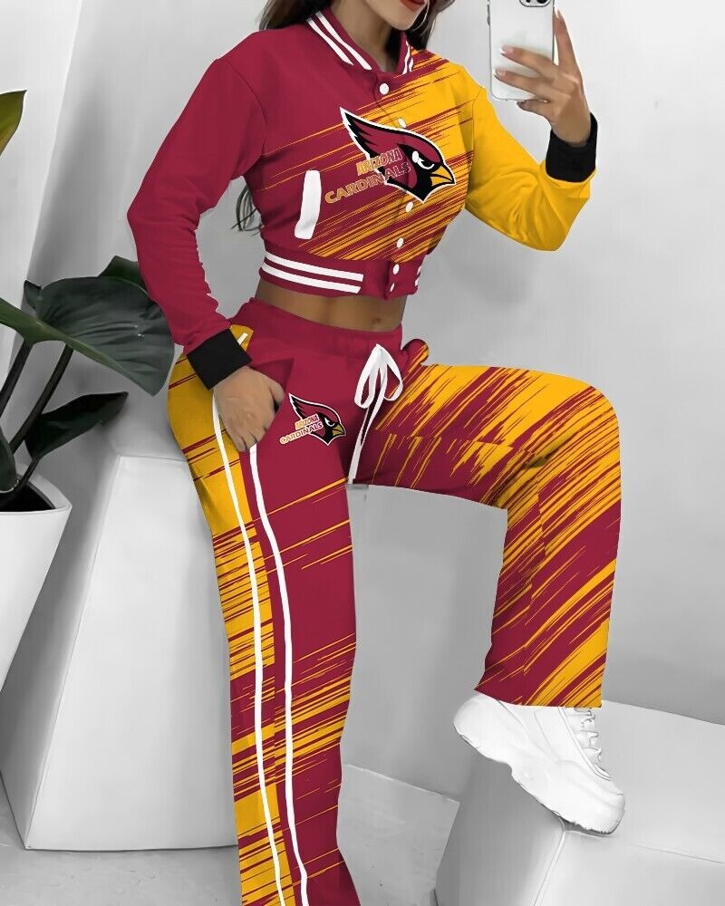 Arizona Cardinals 3D Printed Varsity Jacket Set