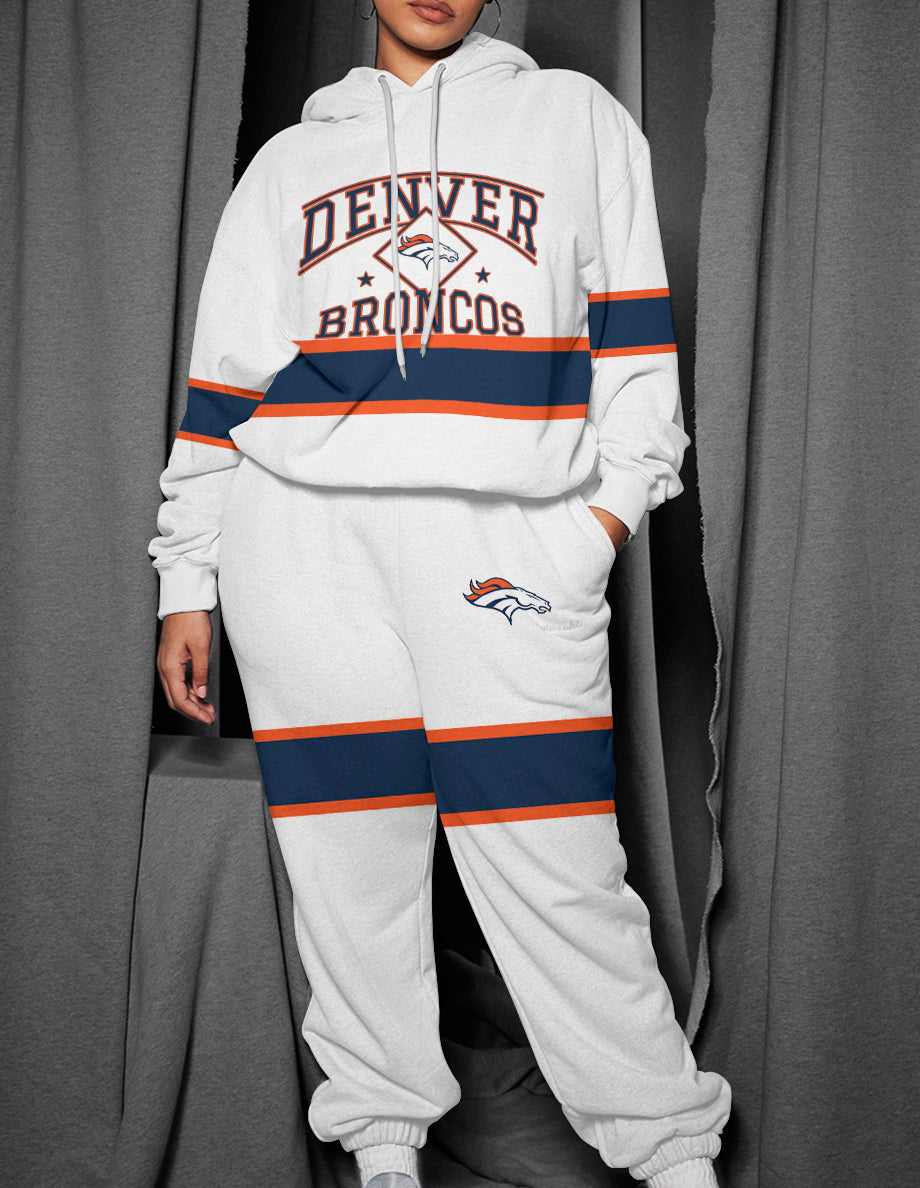 Denver Broncos 3D Printed Pullover Hoodie And Sweatpant 2pcs Tracksuits