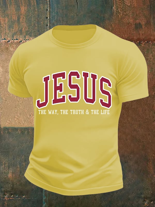 Men's JESUS THE WAY, THE TRUTH & THE LIFE printed T-shirt