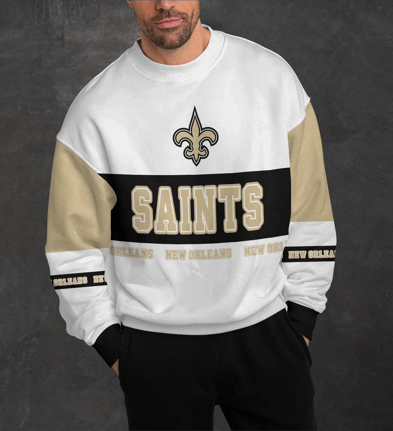 New Orleans Saints 3D Limited Edition Crew Neck sweatshirt