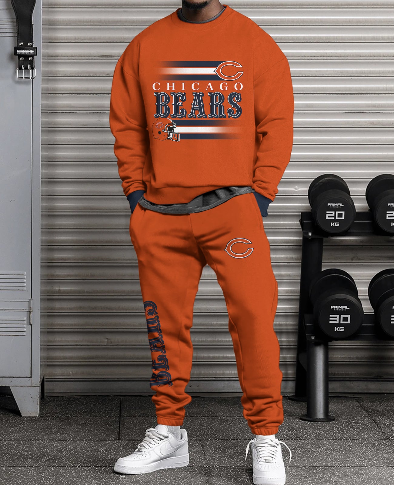 Chicago Bears   3D sweatsuit and sweatpants 2 piece outfits