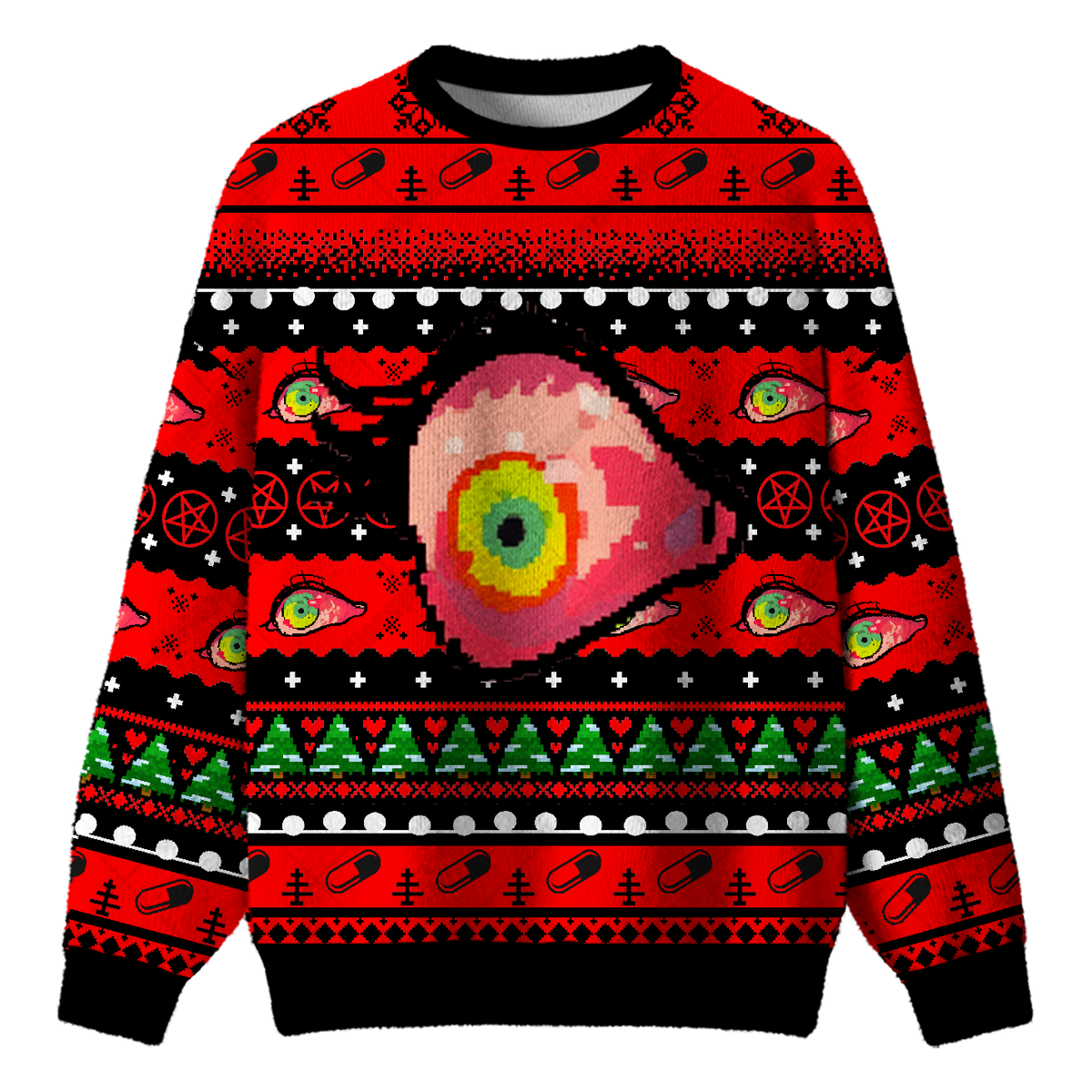 EVIL EYE UGLY CHRISTMAS SWEATSHIRT — image 1
