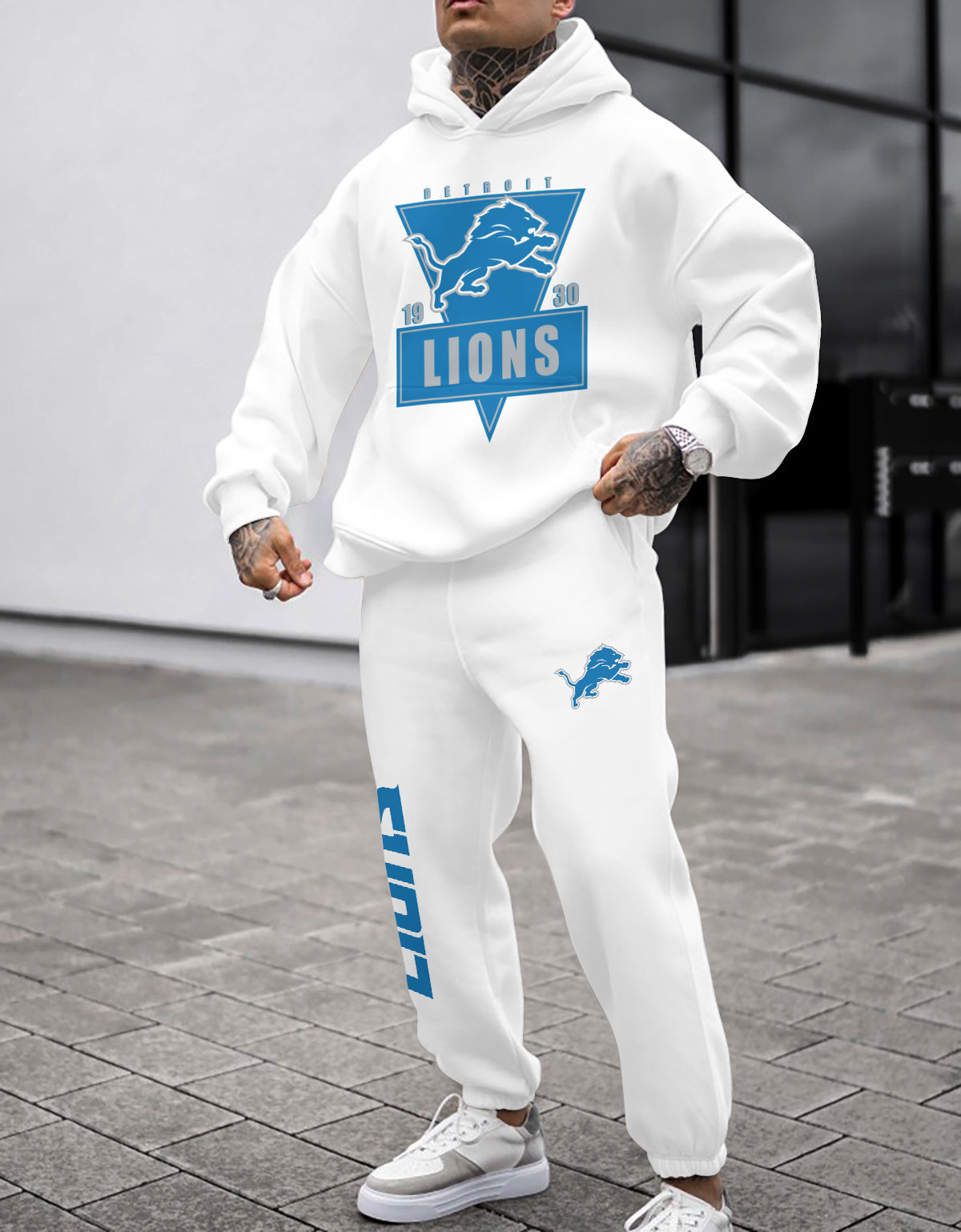 Detroit Lions 3D Printed Pullover Hoodie And Sweatpant 2pcs Tracksuits