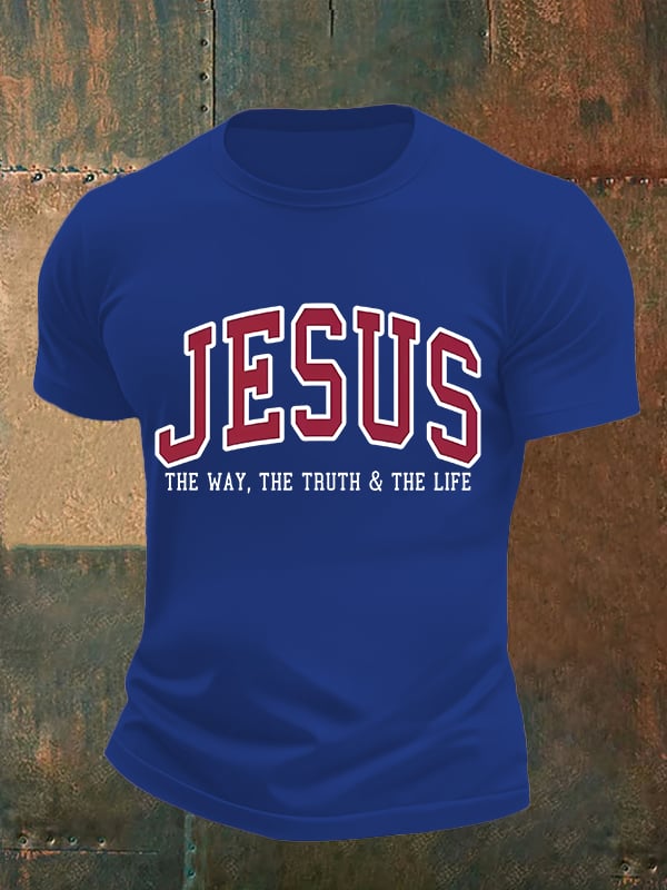 Men's JESUS THE WAY, THE TRUTH & THE LIFE printed T-shirt