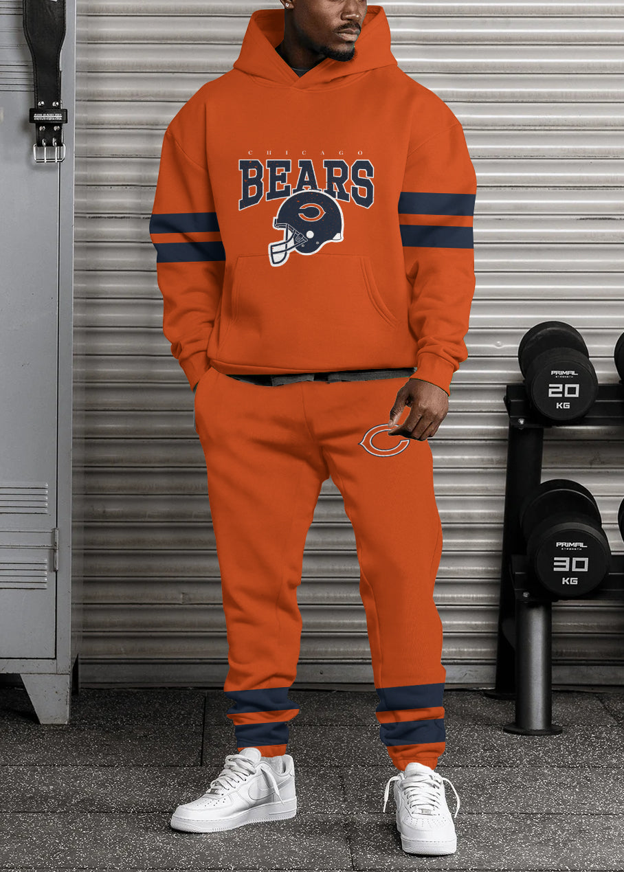 Chicago Bears 3D Printed Pullover Hoodie And Sweatpant 2pcs Tracksuits
