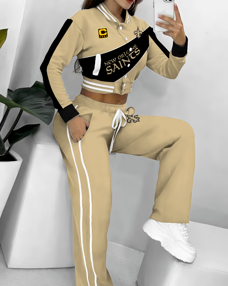 New Orleans Saints  3D Printed Varsity Jacket Set