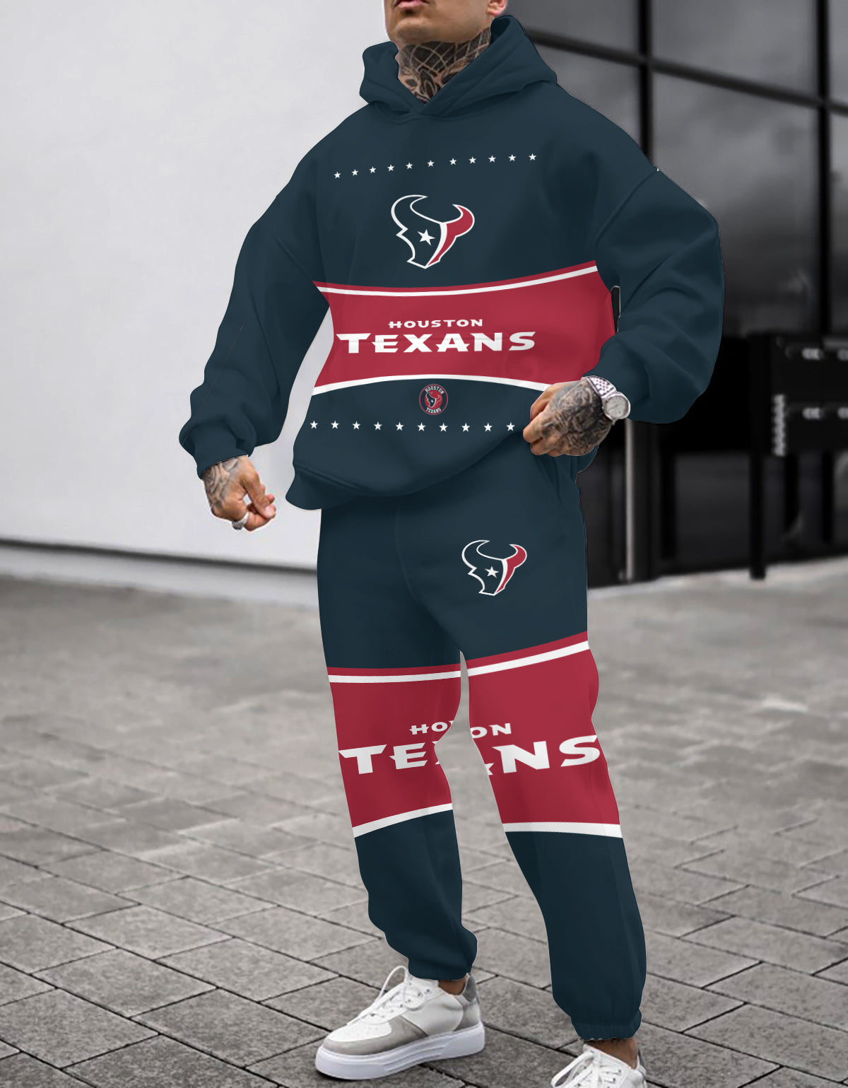 Houston Texans 3D Printed Pullover Hoodie And Sweatpant 2pcs Tracksuits