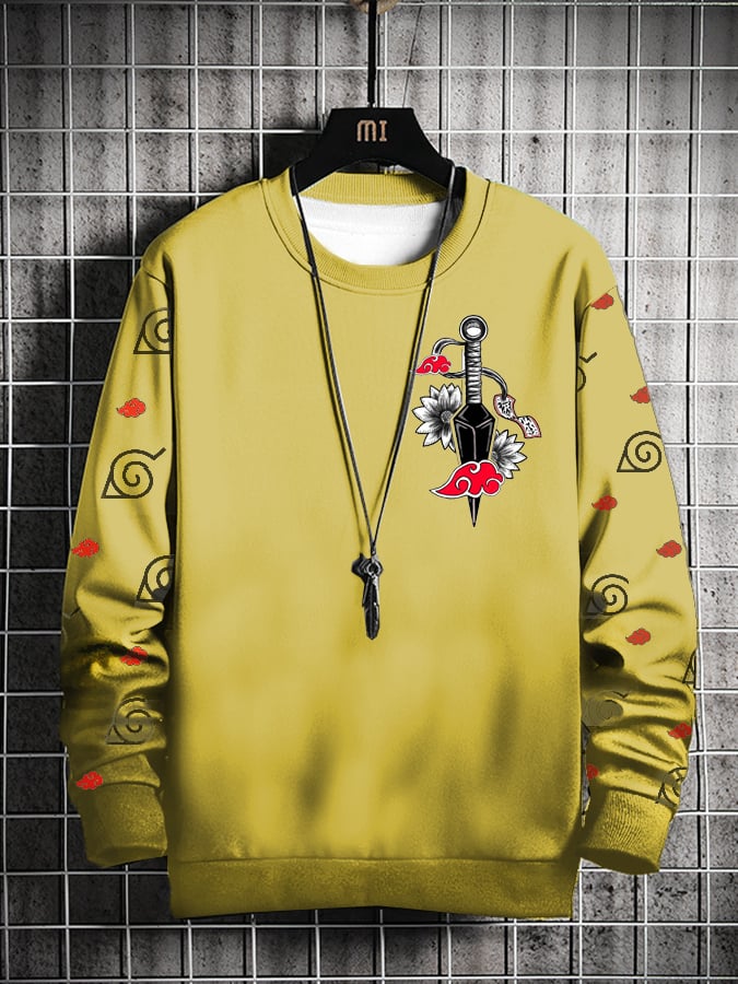 Men's Fashion Casual Gradient Printed Sweatshirt