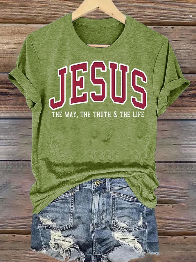 Women's JESUS THE WAY, THE TRUTH & THE LIFE printed T-shirt