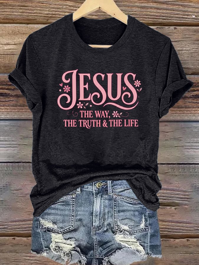 Women's JESUS THE WAY Printed T-Shirt
