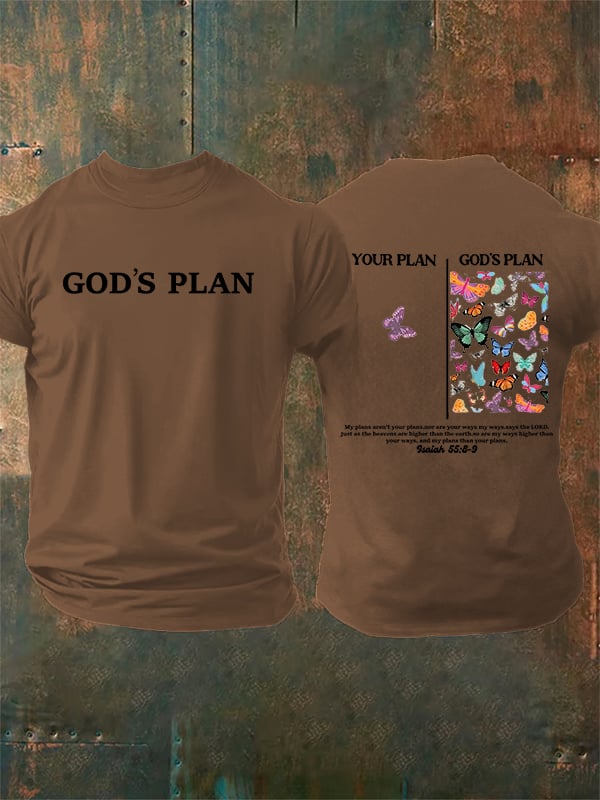 Men's your-plan-and-god's-plan Print T-Shirt