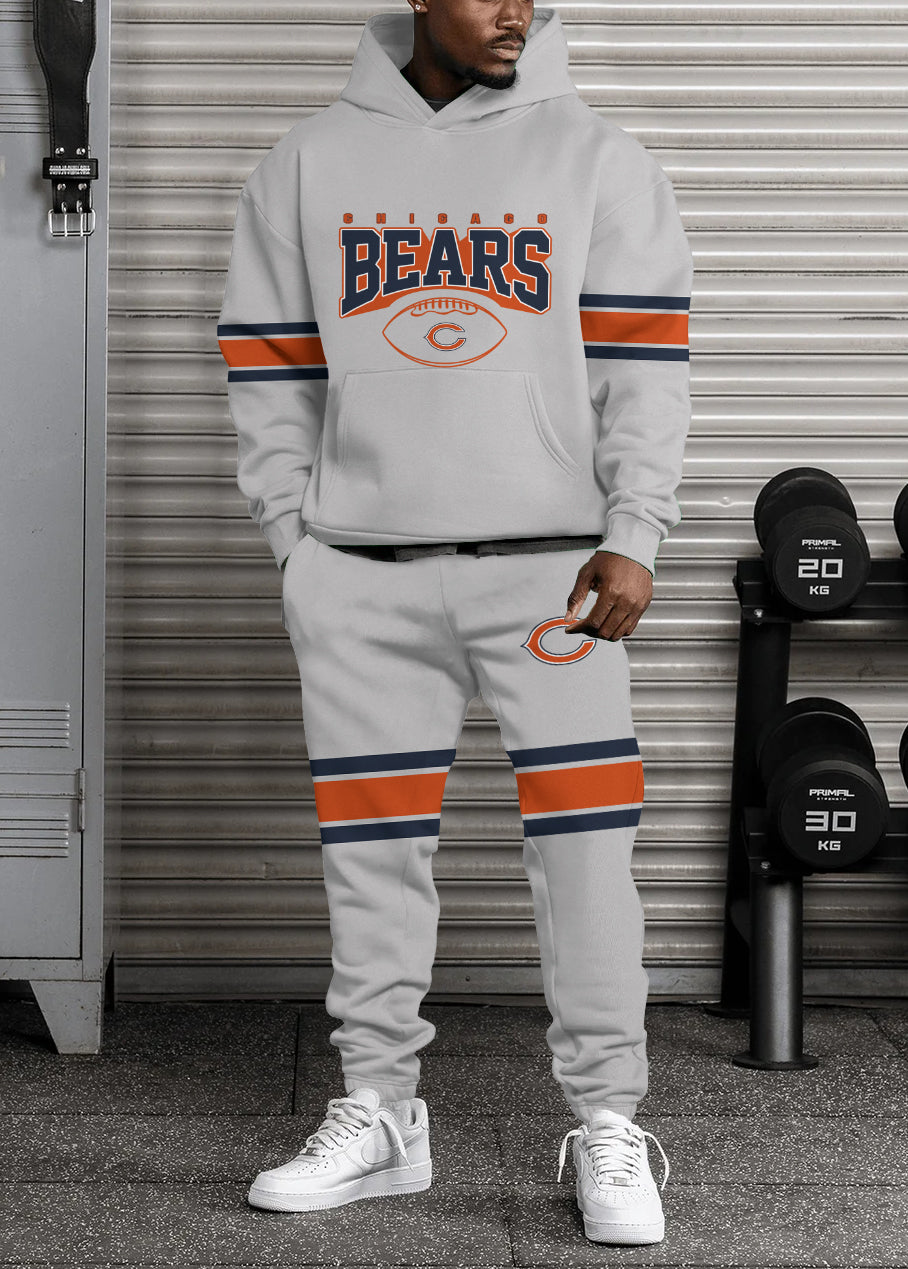 Chicago Bears 3D Printed Pullover Hoodie And Sweatpant 2pcs Tracksuits