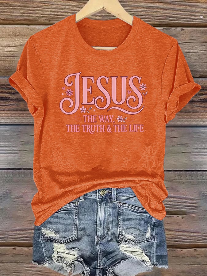 Women's JESUS THE WAY Printed T-Shirt