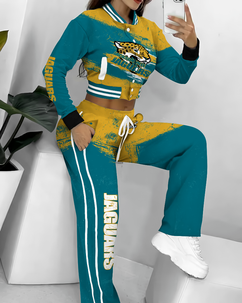 Jacksonville Jaguars 3D Printed Varsity Jacket Set