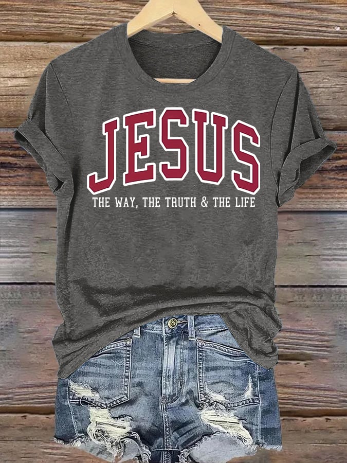 Women's JESUS THE WAY, THE TRUTH & THE LIFE printed T-shirt