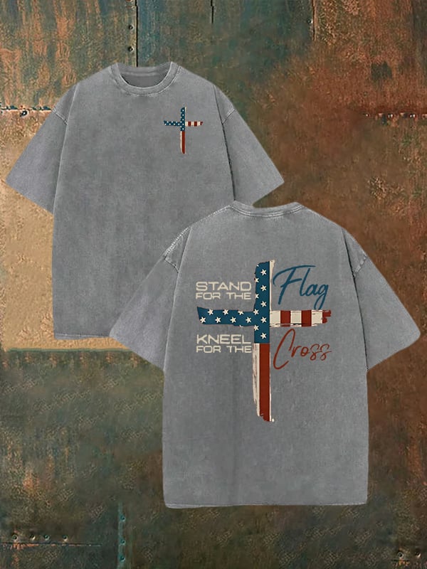 Unisex STAND FOR THE KNEEL FOR THE Print Washable T-shirt