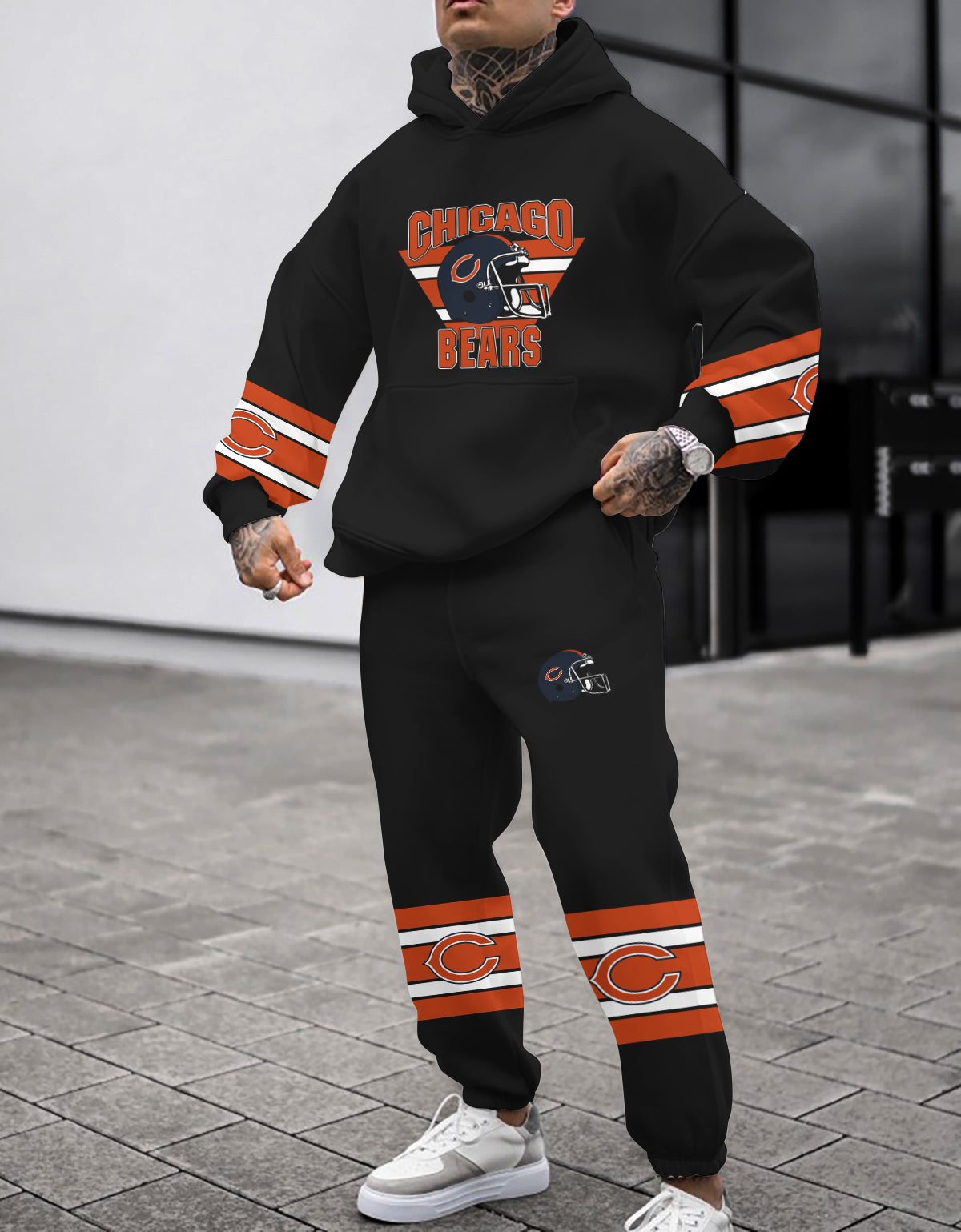 Chicago Bears 3D Printed Pullover Hoodie And Sweatpant 2pcs Tracksuits