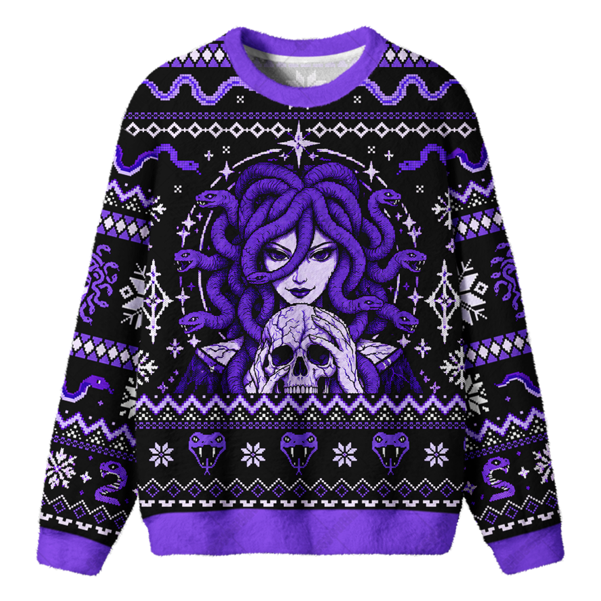 EVIL MEDUSA UGLY CHRISTMAS SWEATSHIRT — image 1