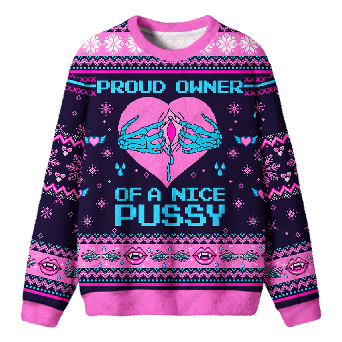 PROUD OWNER OF A NICE PUSSY UGLY CHRISTMAS SWEATSHIRT — image 2
