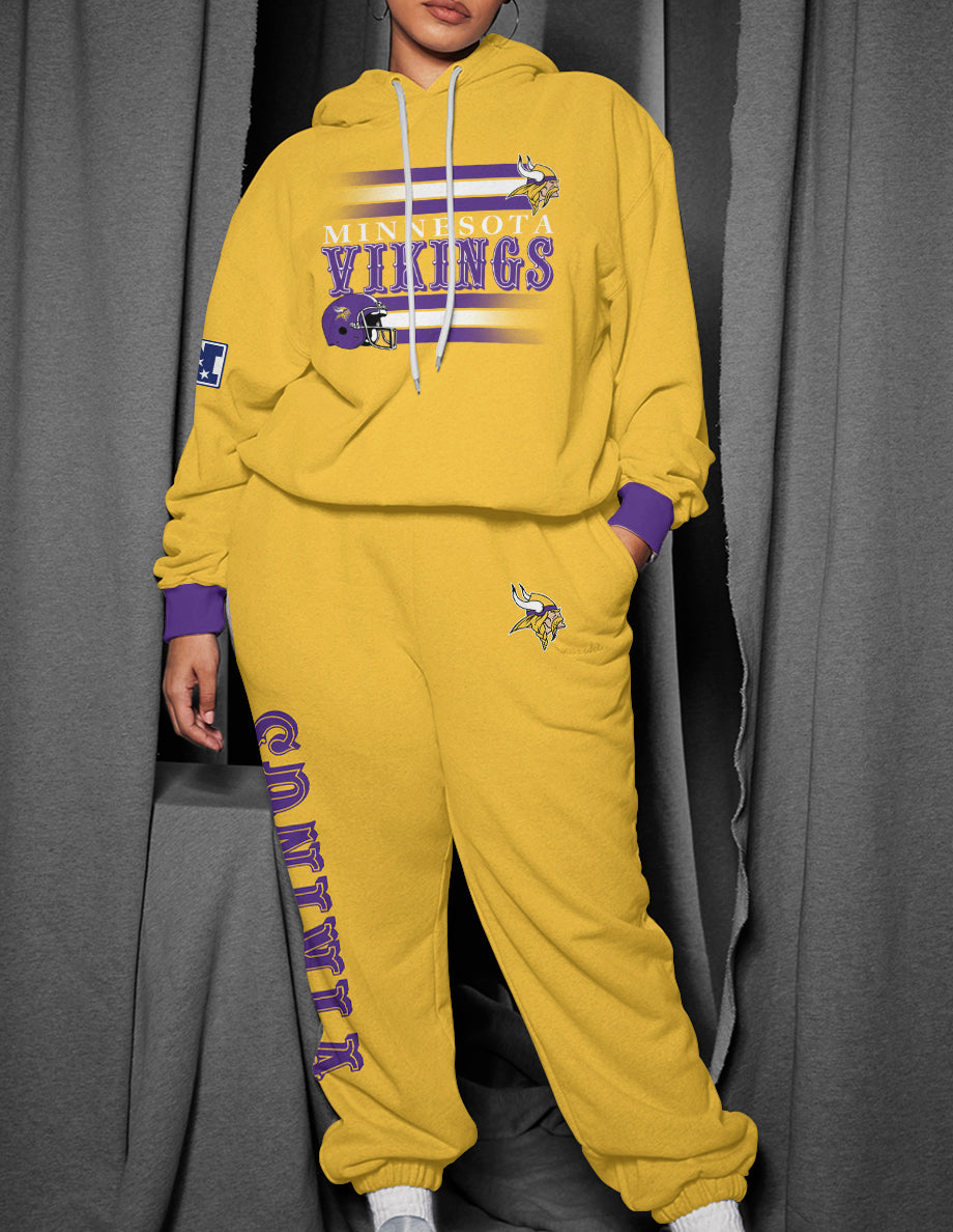 Minnesota Vikings 3D Printed Pullover Hoodie And Sweatpant 2pcs Tracksuits