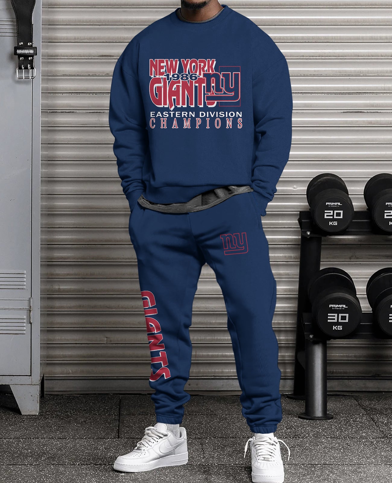 New York Giants 3D sweatsuit and sweatpants 2 piece outfits