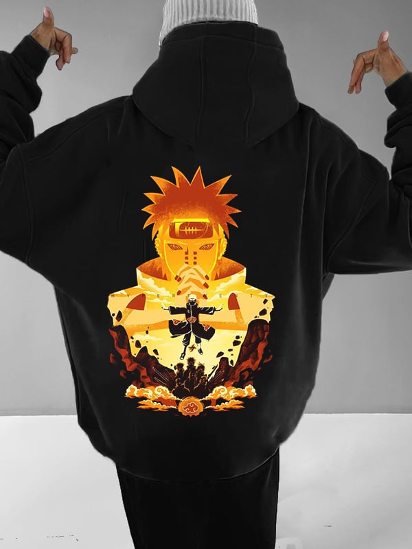 Men's Stylish Print Pocket Hoodie