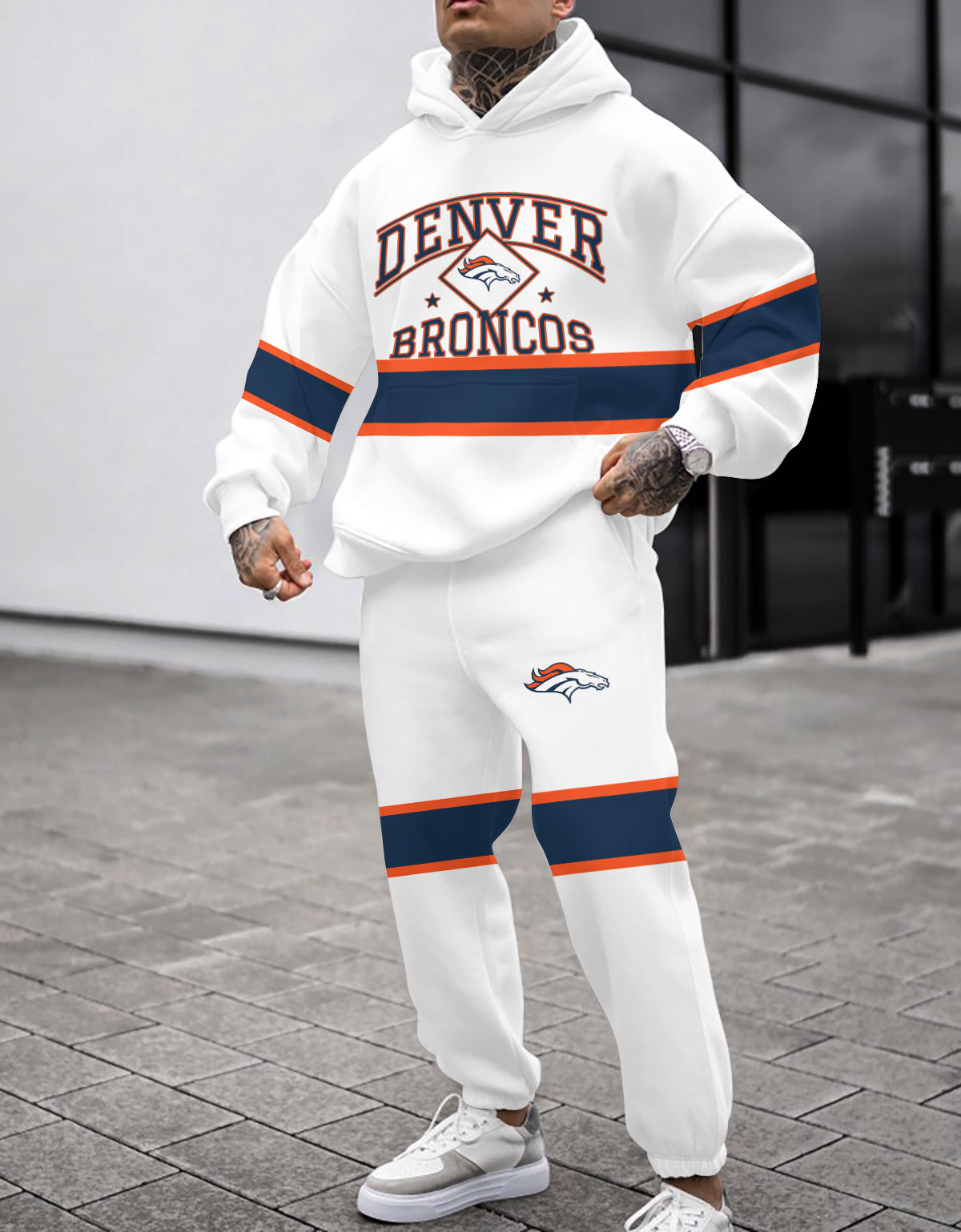 Denver Broncos 3D Printed Pullover Hoodie And Sweatpant 2pcs Tracksuits