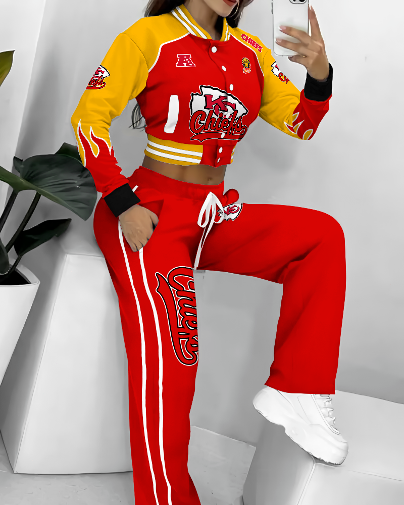 Kansas City Chiefs  3D Printed Varsity Jacket Set