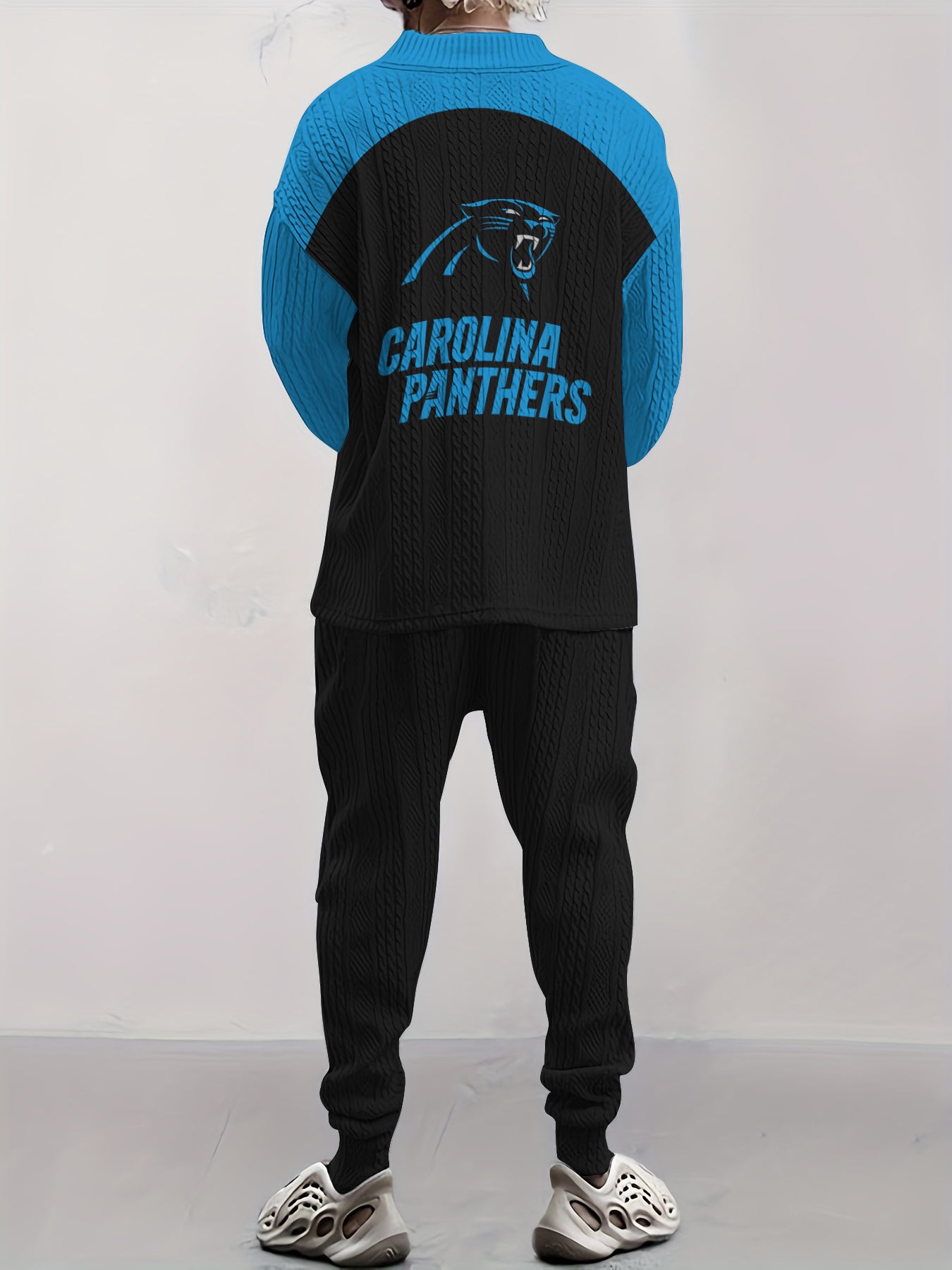Carolina Panthers Classic  All-Season Long Sleeve V-Neck Pullover Sweater