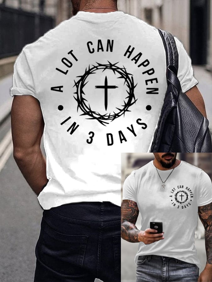 🔥Hot Sale Picks 🔥Men's A Lot Can Happen In 3 Days Printed Shirt