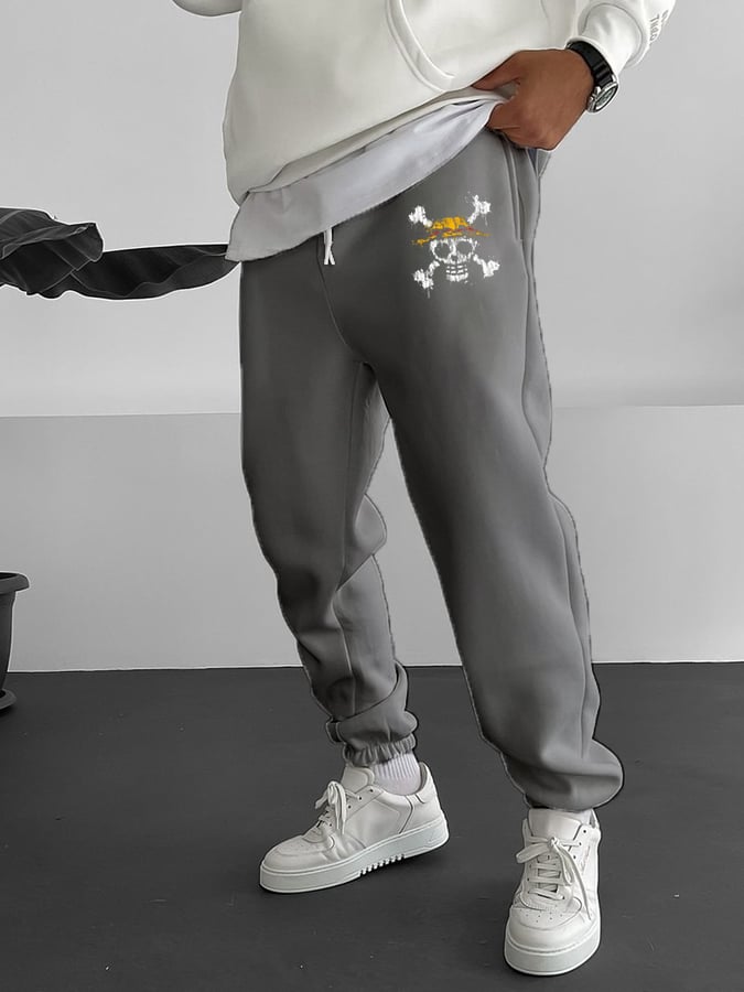 Men's Fashion Elastic Waist Tie-Up Sweatpants