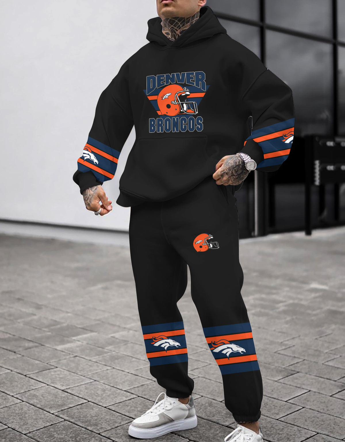 Denver Broncos 3D Printed Pullover Hoodie And Sweatpant 2pcs Tracksuits