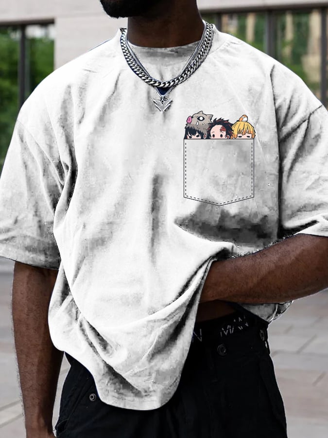 Men's Oversized Bleach Short Sleeve T-Shirt