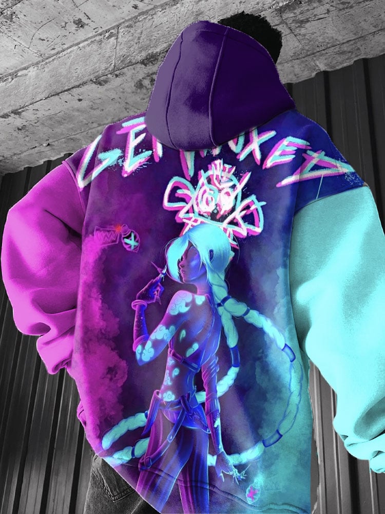 Men's Printed Hooded Sweatshirt