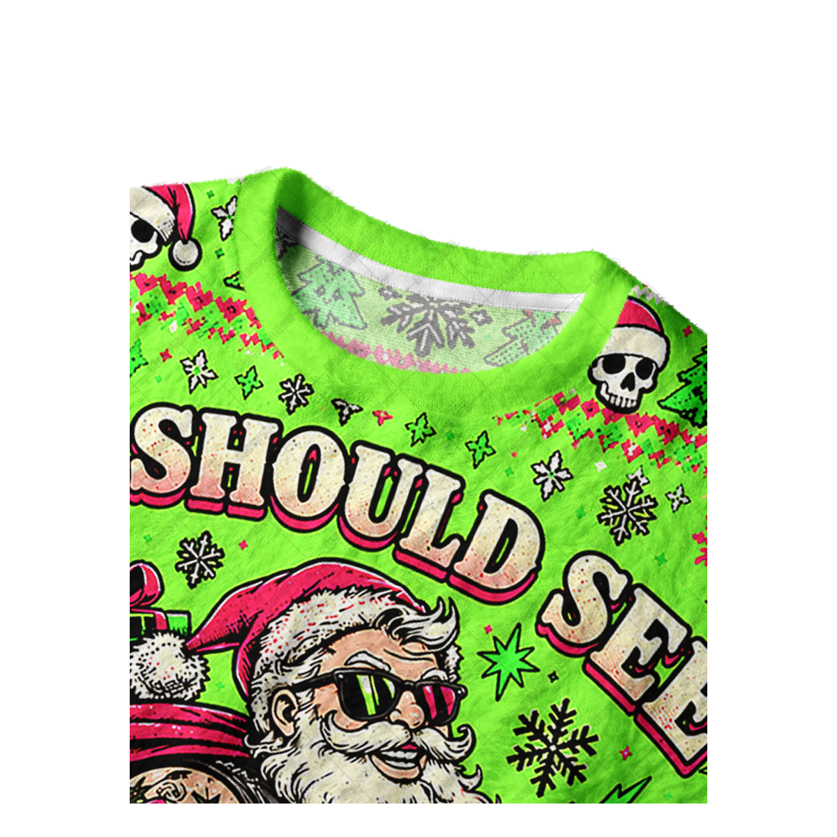 BIKER SANTA UGLY CHRISTMAS SWEATSHIRT — image 3
