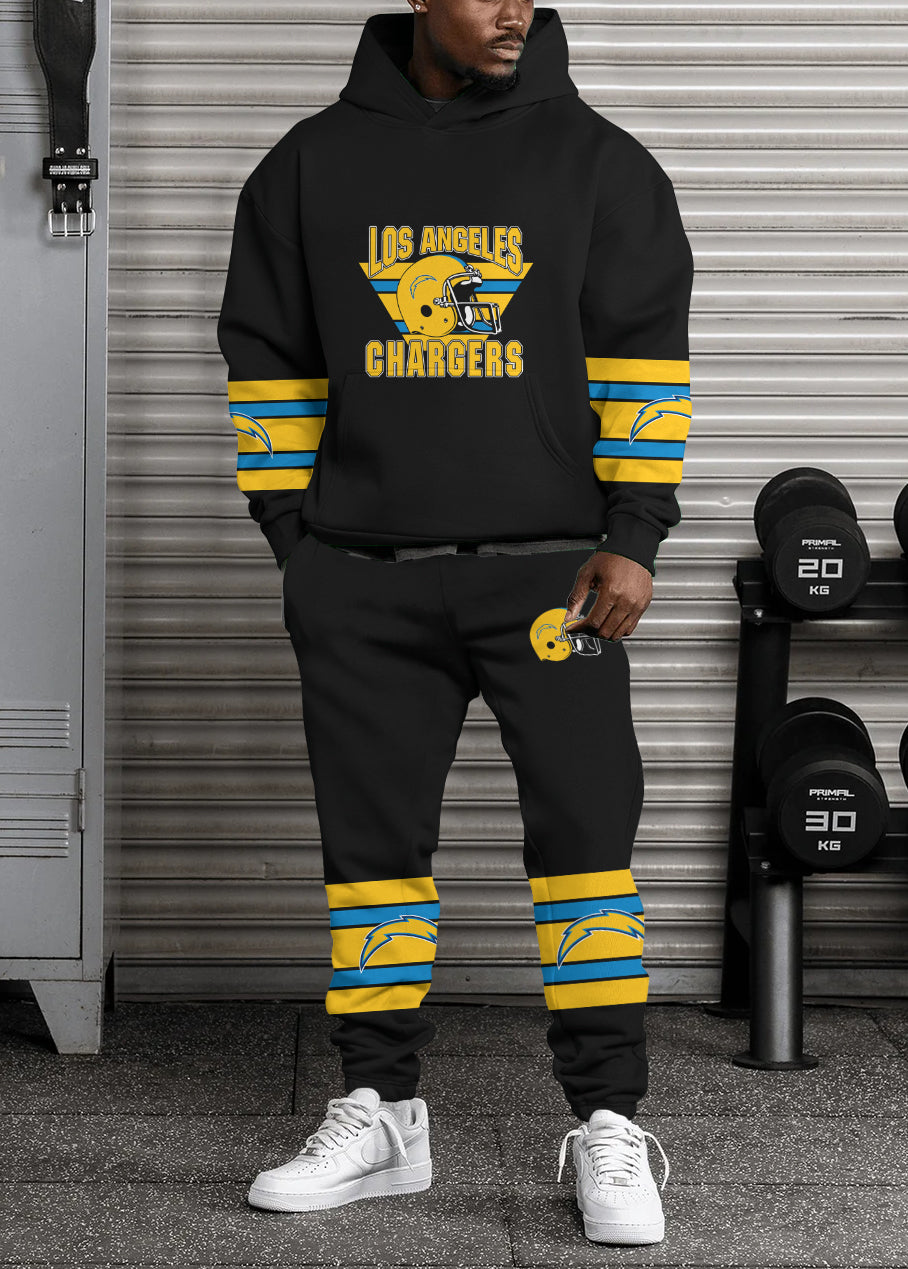 Los Angeles Chargers 3D Printed Pullover Hoodie And Sweatpant 2pcs Tracksuits