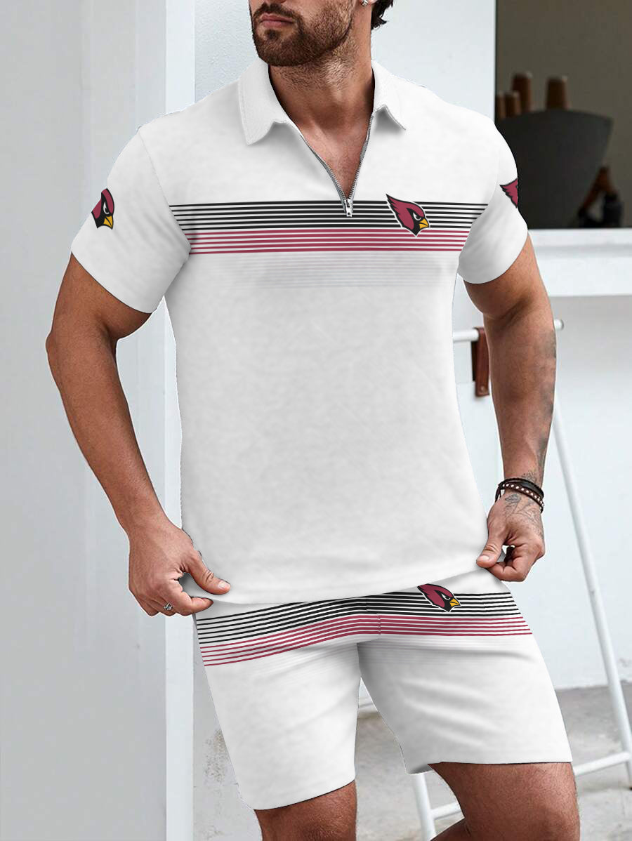 Arizona Cardinals Limited Edition ZIP Polo Shirt And Shorts Two-Piece Suits