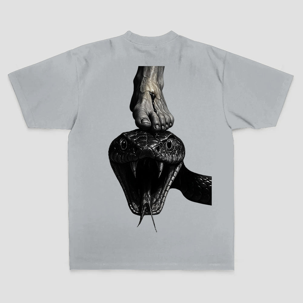 Snake Under Foot Printed Men's T-shirt