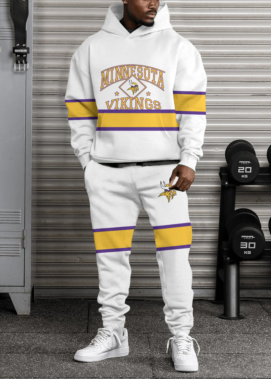 Minnesota Vikings 3D Printed Pullover Hoodie And Sweatpant 2pcs Tracksuits